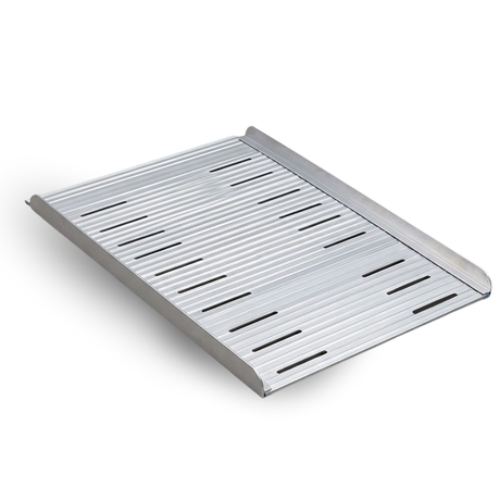 Heeve® Aluminium Non-Folding Wheelchair Ramp with Open Grid Deck on a white background