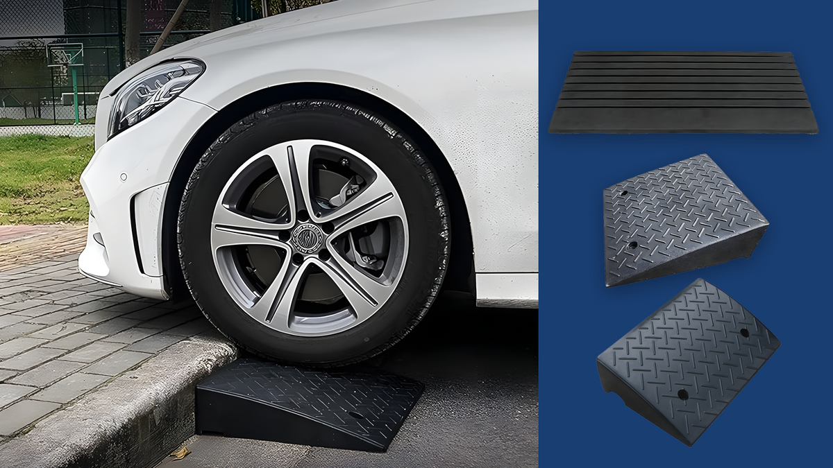 Heeve Heavy-Duty Solid Rubber Ramp for Straight Kerb