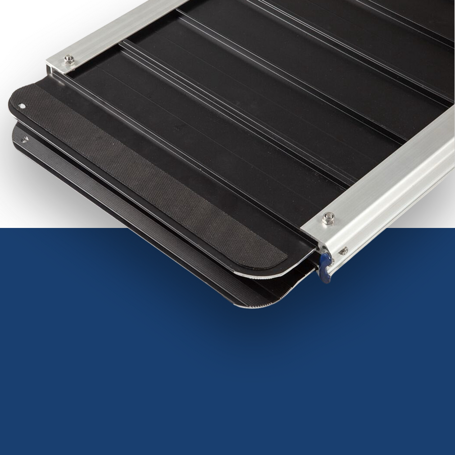 Single Threaded Ramp Heeve Single Fold Wheelchair Ramp with Polyester Resin Surface – Ramp Champ