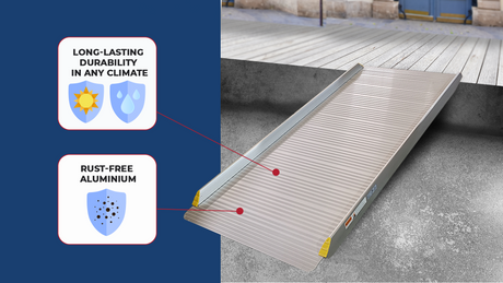 Heeve Solid Non-Folding Aluminium Wheelchair Ramp