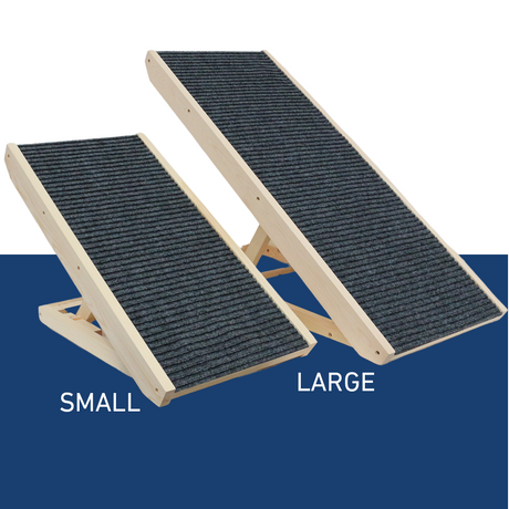 small and large size of the wooden ramp