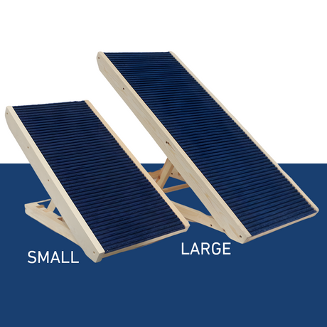 small and large size of the wooden ramp