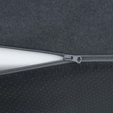 zipper close up view of 4 step foam dog stairs 