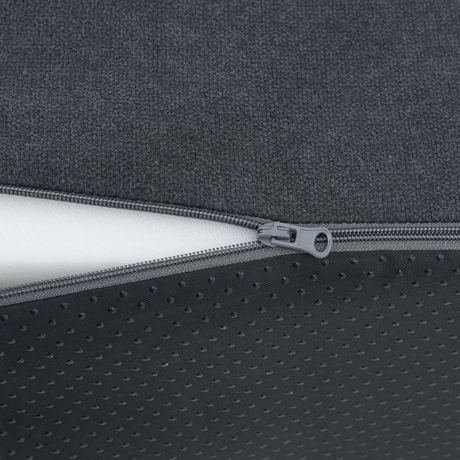 zipper close up view of 4 step foam dog stairs 