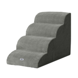 Set of three gray pet steps on a white background