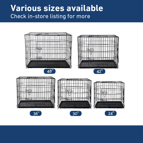 different sizes of i.Pet 48inch Pet Cage - Black
