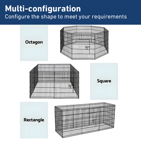 i.Pet 8-Panel Dog Playpen - 2 x 30"