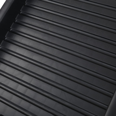Close-up of a black plastic ramp