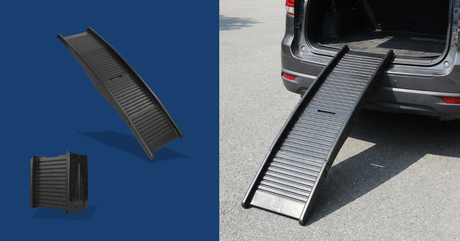 i.Pet Portable Folding Plastic Dog Ramp for Cars – Black