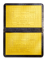 Two Oxford Plastics LowPro 12/8 trench covers with an infill strip