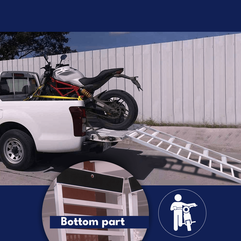 Heeve Motorcycle Ramp Heeve 500kg Folding Motorcycle Ramp with Premium Walk Ramp