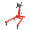 Red engine stand on a white background