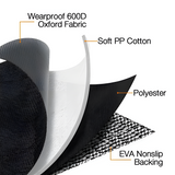 materials of New Aim Premium Car Back Seat Protector Cover Hammock Type Zipper Mat
