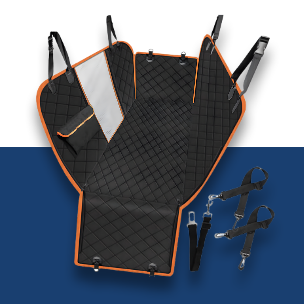 New Aim Premium Car Back Seat Protector Cover Hammock Type Zipper Mat