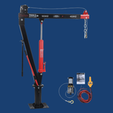 Paddock crane with accessories on a blue background