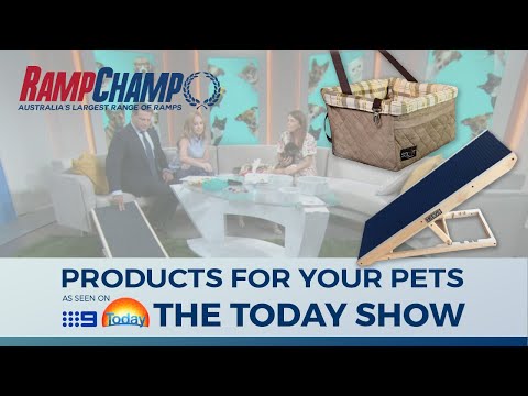 Heeve 'Up-Ya-Get' Wooden Dog Ramp For Beds & Couches - video