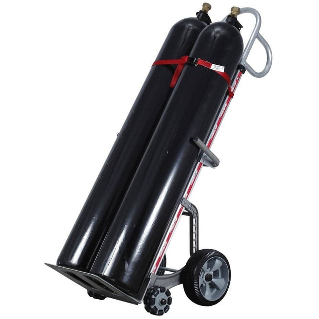 Rotacaster Workshop Equipment Rotatruck Dual Gas Cylinder V-Loop Handle Hand Trolley, 225kg Capacity