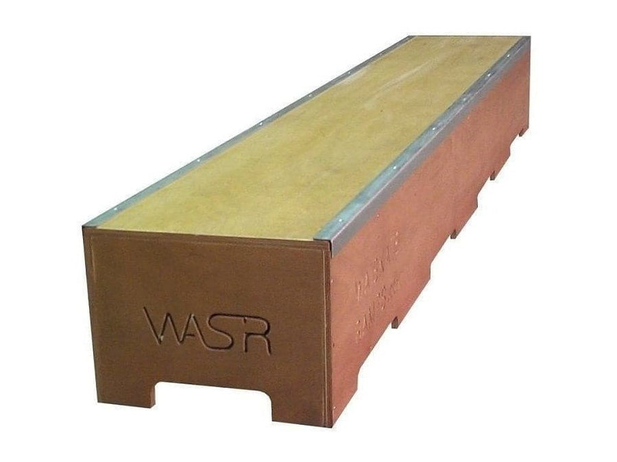 WA Skate Ramps timber grind box ledge with galvanised steel coping