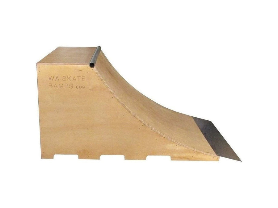 WA Skate Ramps timber quarter pipe skate ramp with steel coping