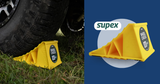 Supex Single Axle Plastic Wheel Chock - Yellow