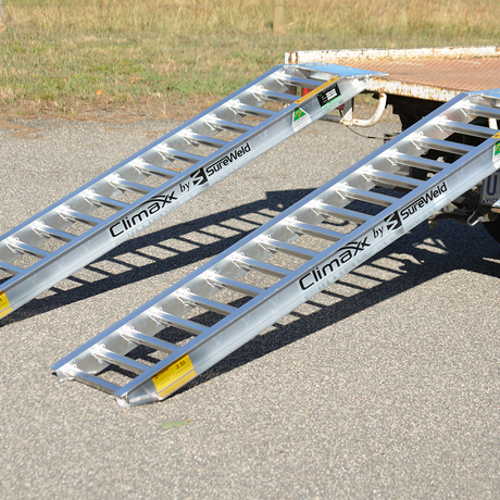 Sureweld 13-Tonne 3.7m x 660mm Rubber Series Aluminium Loading Ramps