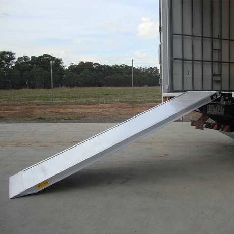 walk ramp on the rear of the truck outdoor