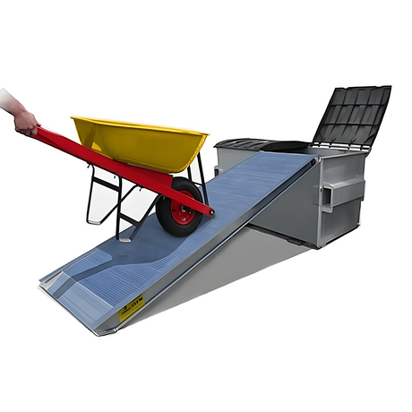 wheelbarrow on the walk on ramp