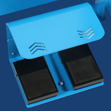 TQ Pro Expert Electric Hydraulic Press 30T Capacity Blue foot pedal switch with black pedals on a blue background