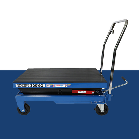 TradeQuip HD High-Lift Scissor Lift Trolley 300Kg Capacity