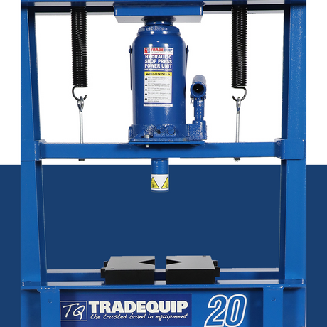 close up view TradeQuip Workshop Press B/Jack, 20T Capacity