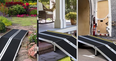 Kartrite 275kg 3m Portable Aluminium Wheelchair Ramp w/ Support Legs