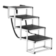 Set of four pet steps with black woven design on a white background