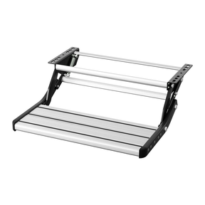 Metal steps on a white background