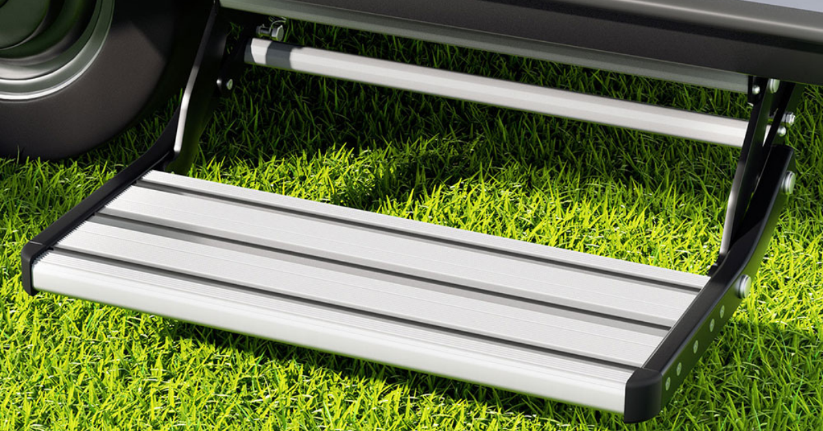 Weisshorn 200kg Single Pull Out Aluminium Folding Caravan Step