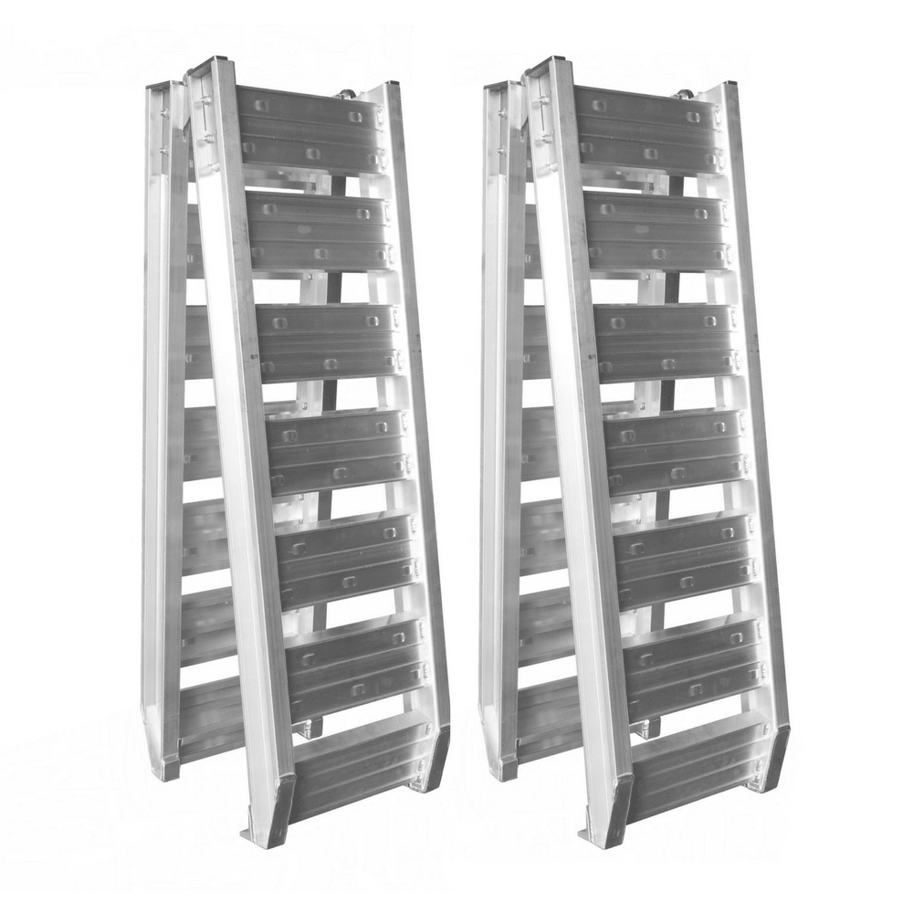 Heavy Duty 1.6-Tonne 2.4m x 370mm Folding Aluminium Loading Ramps ...