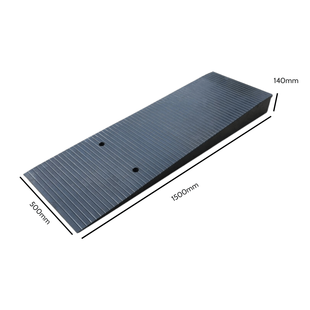 Heeve Car & Truck 140mm Heeve 1500mm Heavy-Duty Solid Vehicle Rubber Ramps - Pair