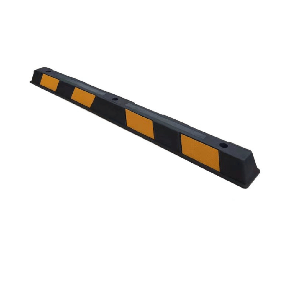 Heeve Traffic Control & Parking Equipment Heeve Rubber Wheel Stops with Glass Bead Reflector