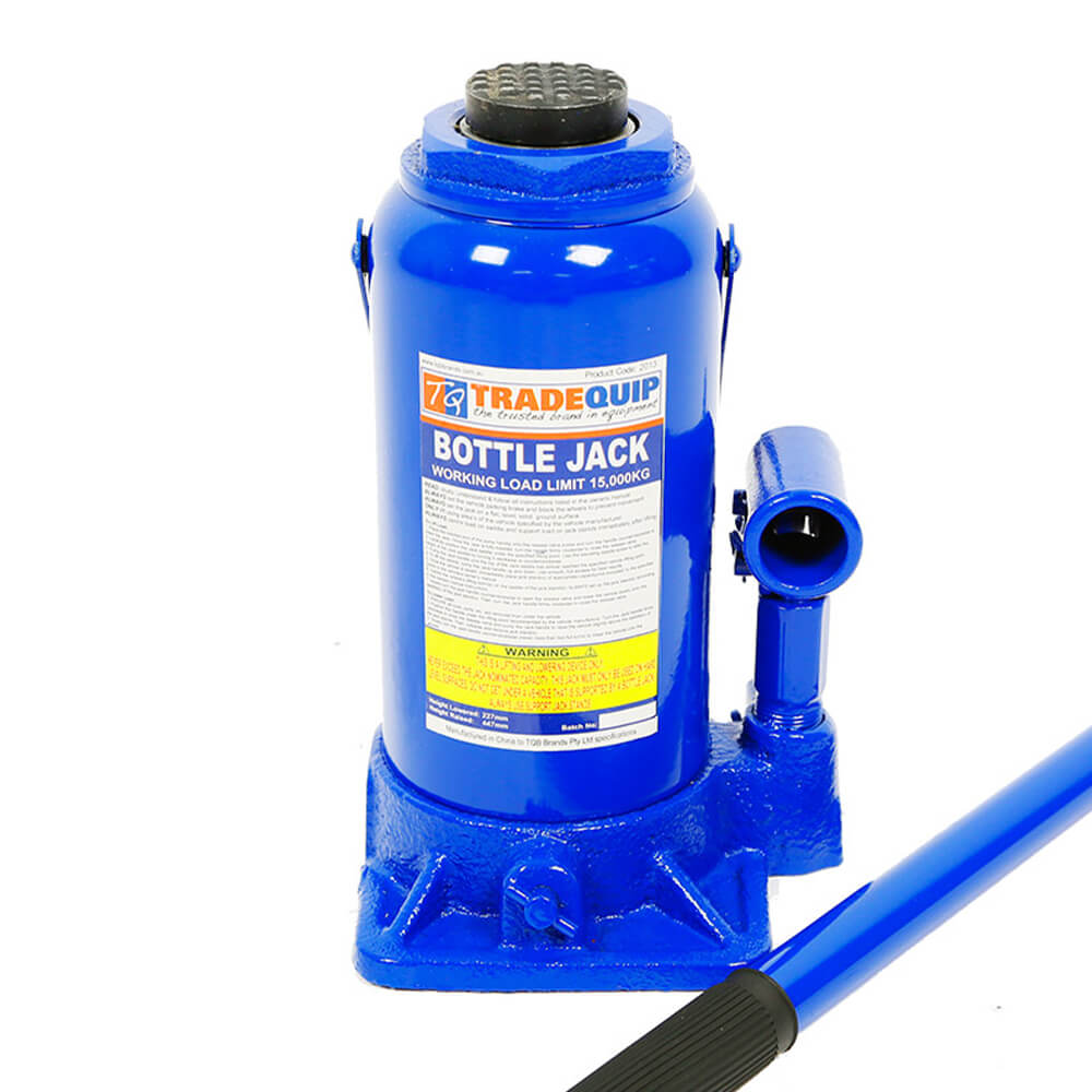 TradeQuip Bottle Jack Hydraulic, 15 Tonne - Ramp Champ