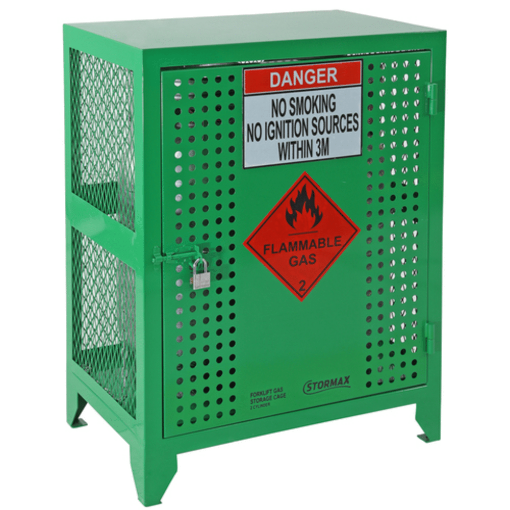 Stormax Workshop Equipment 2 Cylinder Stormax Forklift Gas Storage Cages