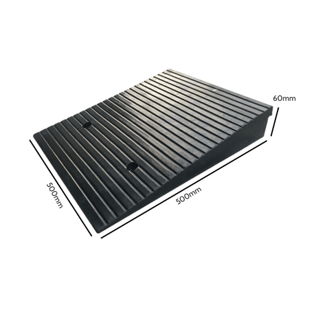 Heeve Car & Truck 60mm Heeve 500mm Heavy-Duty Solid Vehicle Rubber Ramps - Pair