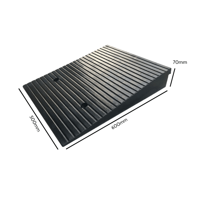 Heeve Car & Truck 70mm Heeve 600mm Heavy-Duty Solid Vehicle Rubber Ramps - Pair