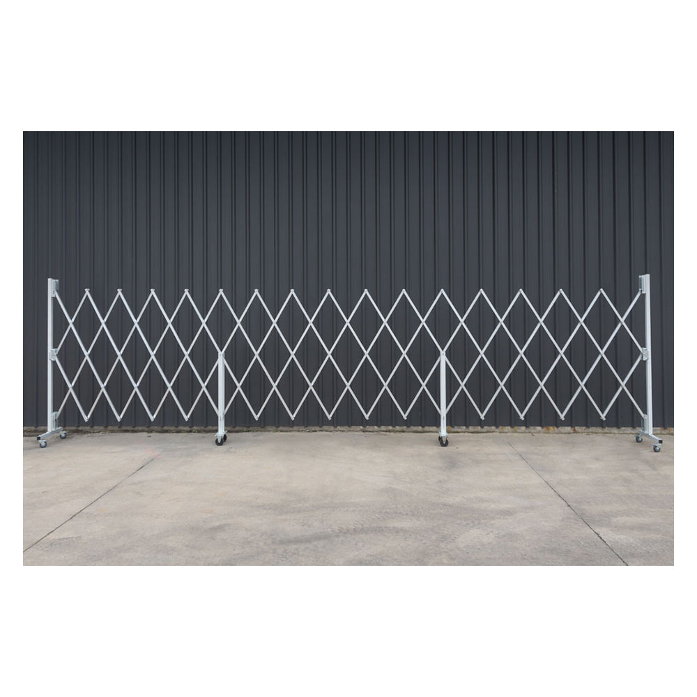 Barrier Group Traffic Control & Parking Equipment Barrier Group Port-a-Guard Maxi 1430mm x 6.7m Expandable Barrier - Aluminium and Galvanised Steel