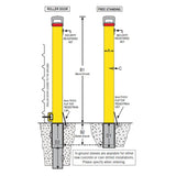 Barrier Group Cam-lok Removable Economy Lock Bollard 90mm Rollerdoor - Barrier Group - Ramp Champ