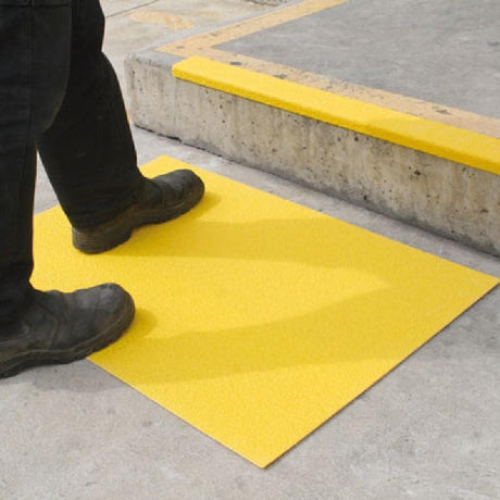 Barrier Group FRP Floor Plate - Anti-Slip, Yellow - Barrier Group - Ramp Champ