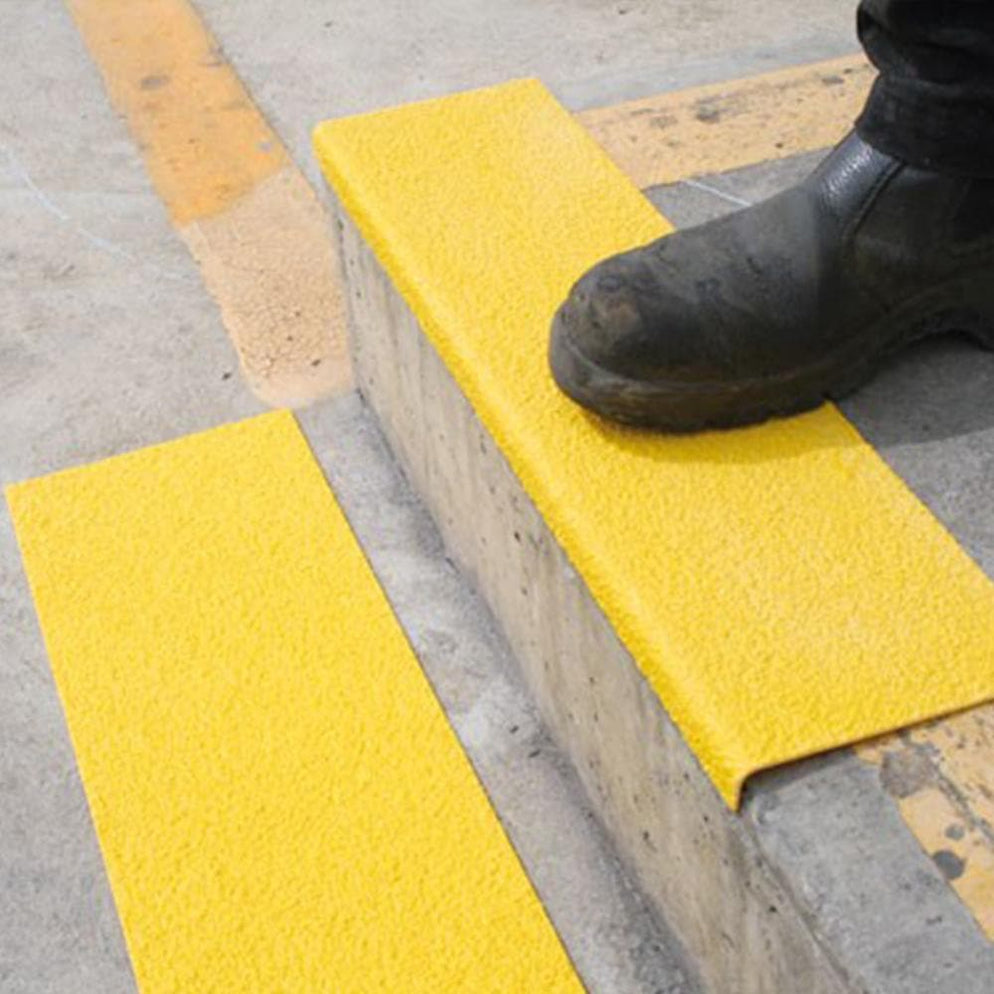 Barrier Group FRP Stair Nosing - Anti-Slip, Yellow — Ramp Champ
