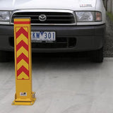 Barrier Group Fold Down Bollard Ref 150 x 740mm Red/Yellow Sticker - Barrier Group - Ramp Champ