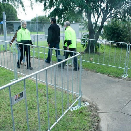 Barrier Group Galvanised Steel Modular Pedestrian Separation Fence - Barrier Group - Ramp Champ