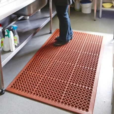 Barrier Group Oil Resistant Floor Mat 910 x 1520 x 10mm – Red - Barrier Group - Ramp Champ