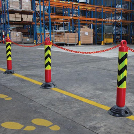 Barrier Group Rebound Bollard with Chain Loop - Two Piece - Barrier Group - Ramp Champ