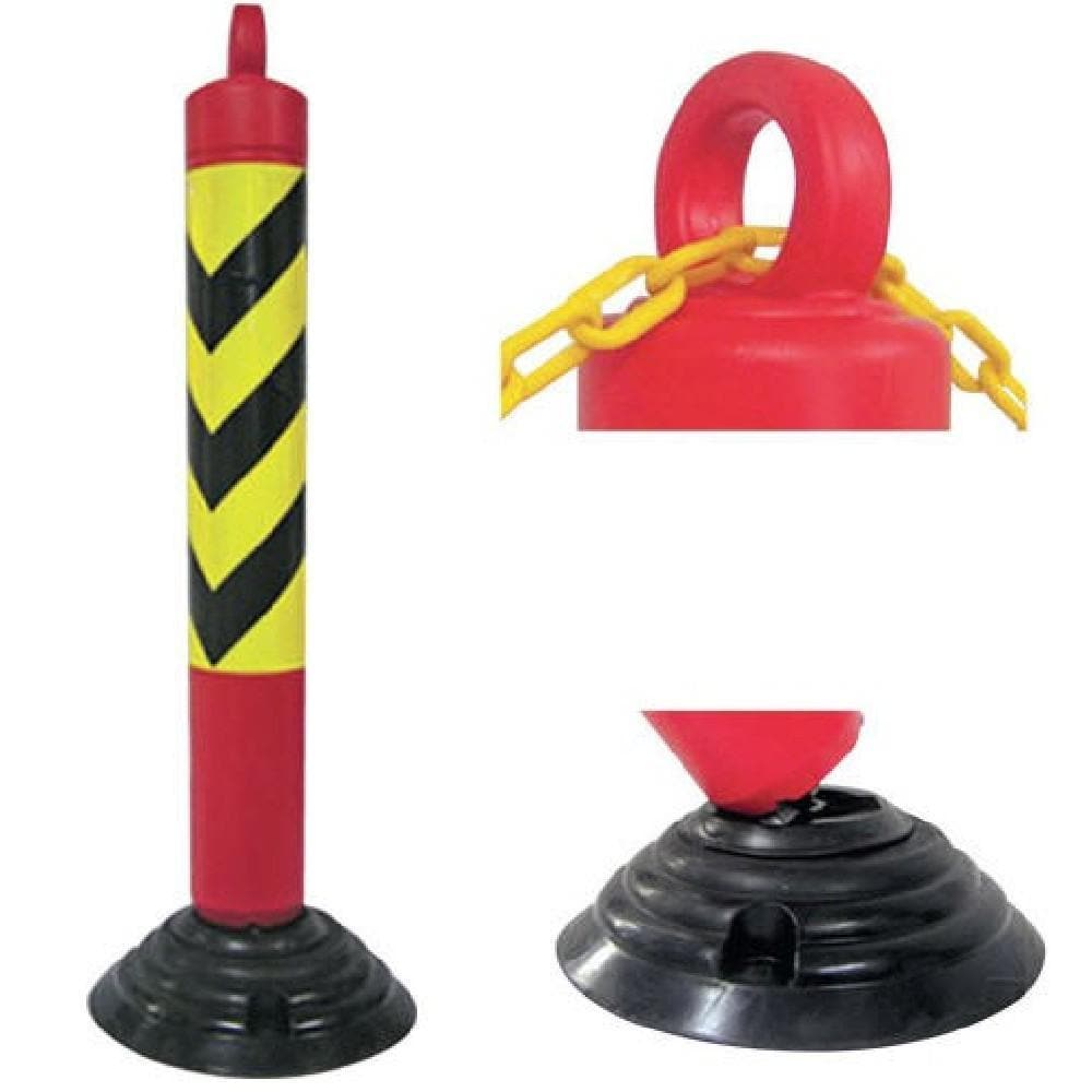 Barrier Group Rebound Bollard with Chain Loop - Two Piece - Barrier Group - Ramp Champ